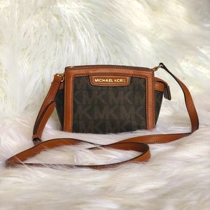Michael Kors small print crossbody bag
